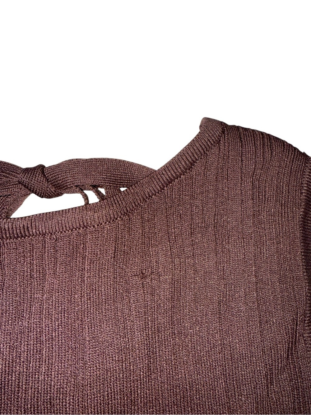 Princess Polly Mayok Ribbed Mini Dress Brown L/XL - Picture 7 of 9